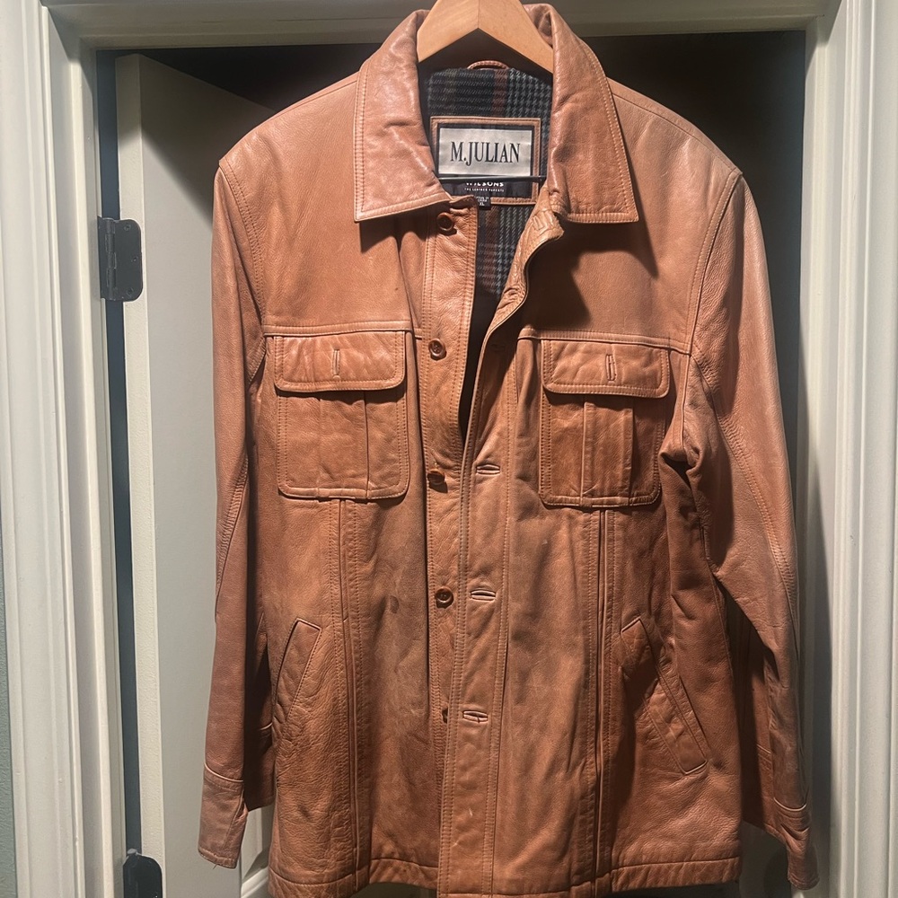 Men's Tan Leather Jacket